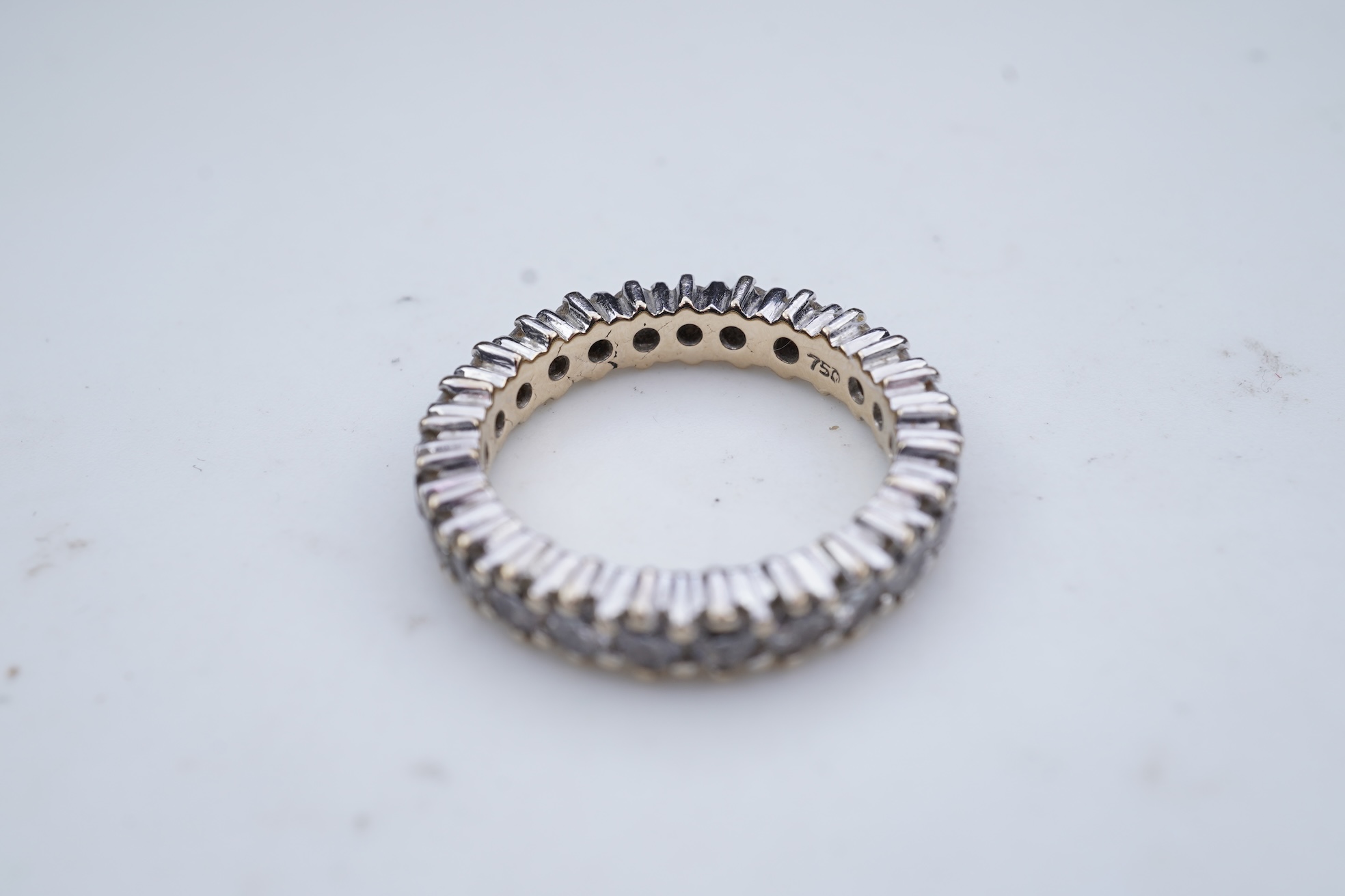 A diamond eternity ring